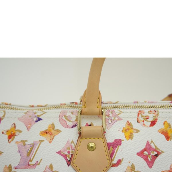 95072 9 Louis Vuitton Speedy 35 Handbag Monogram Watercolor Bronze