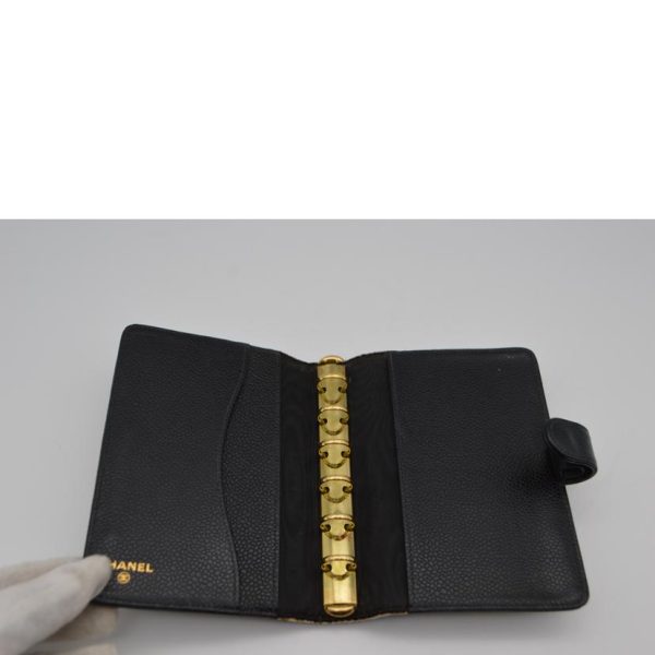 95091 4 Chanel Caviar Agenda Bag Black