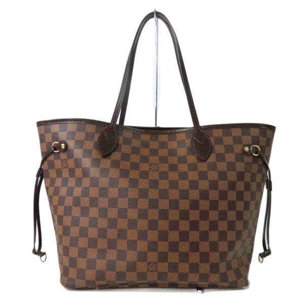 95121 1 Louis Vuitton Neverfull MM Damier Tote Bag Brown