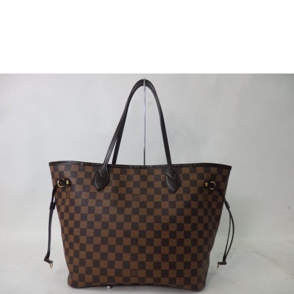 95121 2 Louis Vuitton Neverfull MM Damier Tote Bag Brown