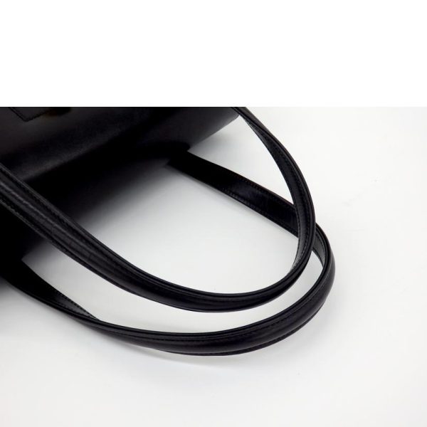 95166 3 Gucci Leather Handbag Black