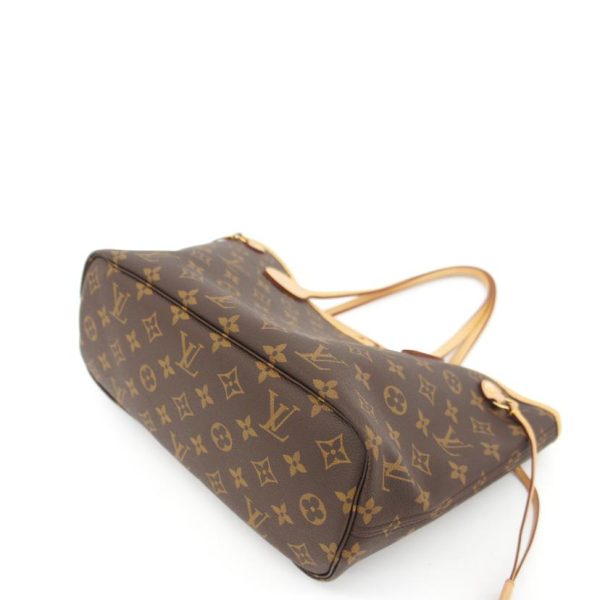 95284 3 Louis Vuitton Neverfull PM Monogram Bag Brown