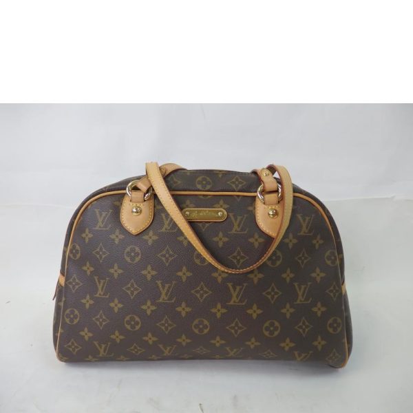 95338 2 Louis Vuitton Montorgueil PM Monogram Bag Brown