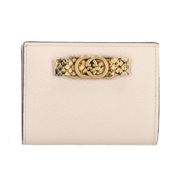 95367 1 Gucci Interlocking G Python Bow Compact Wallet