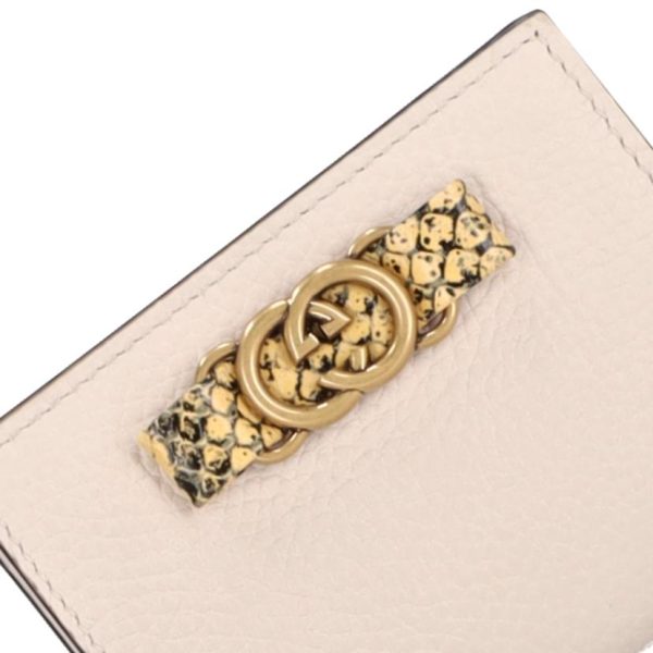 95367 4 Gucci Interlocking G Python Bow Compact Wallet