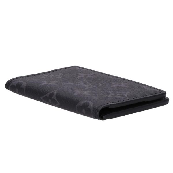 95392 3 Louis Vuitton Organizer Doupoche Wallet Monogram Eclipse Black