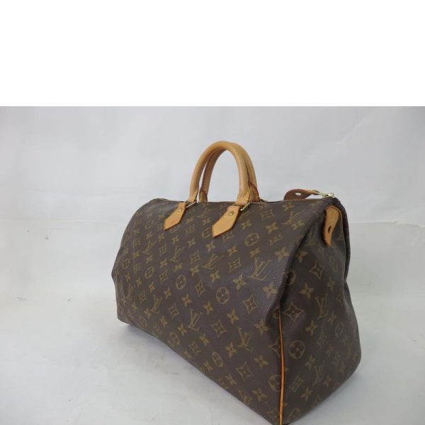 95451 3 Louis Vuitton Speedy Monogram Tote Bag Brown