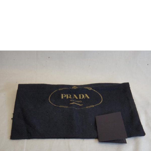 95459 7 Prada Nylon Tassel Shoulder Bag Black