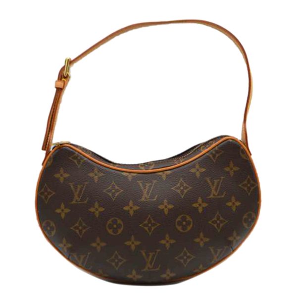 95480 1 Louis Vuitton Pochette Croissant PM Monogram Shoulder Bag Brown