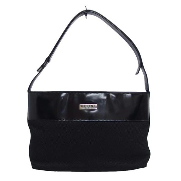 95495 1 Celine Shoulder Bag One Enamel Leather Nylon