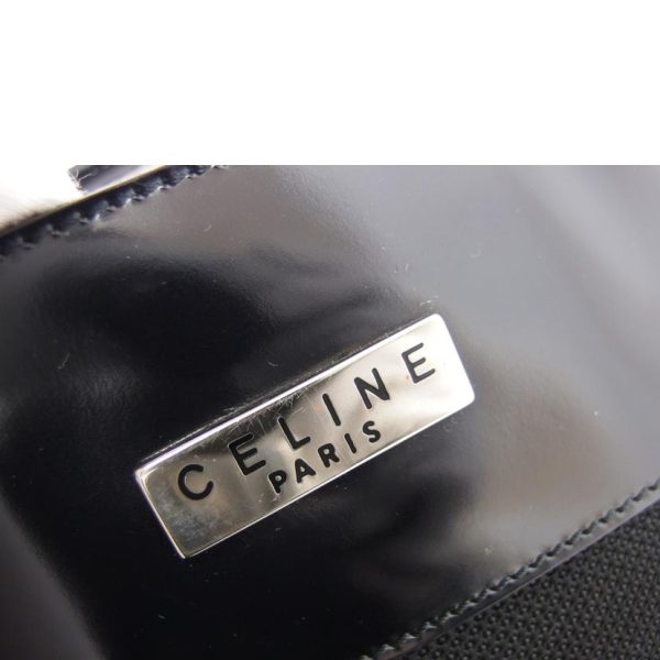 95495 7 Celine Shoulder Bag One Enamel Leather Nylon