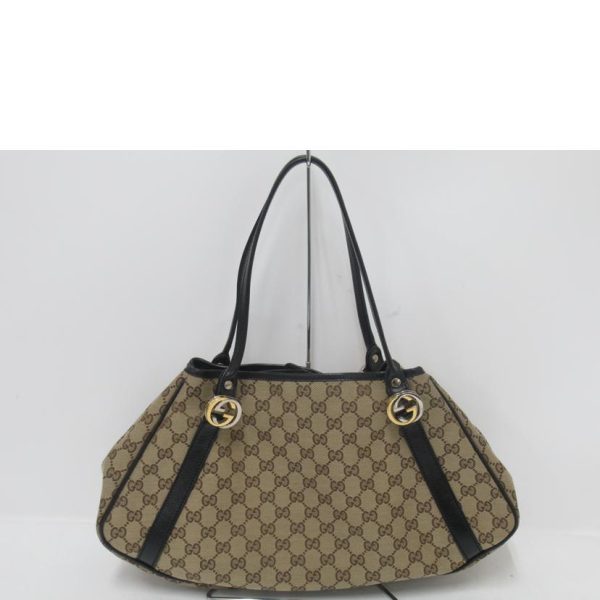 95549 2 GUCCI Tote Bag GG Pattern Canvas