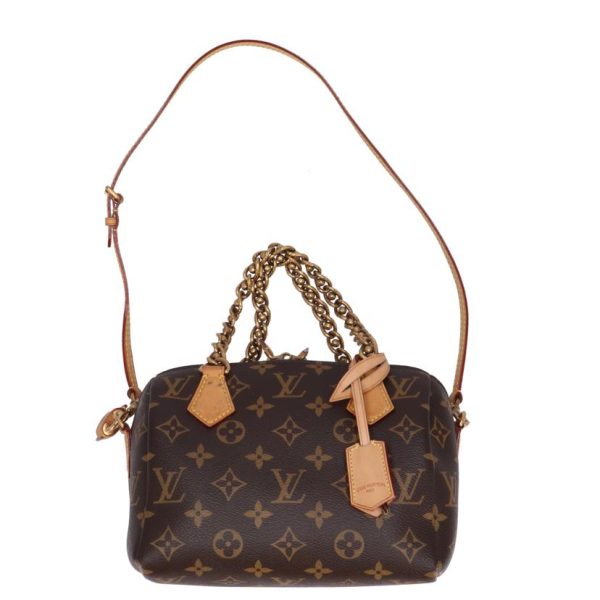 95582 1 Louis Vuitton Speedy Chain 20 Monogram Bag Brown