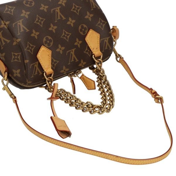 95582 4 Louis Vuitton Speedy Chain 20 Monogram Bag Brown