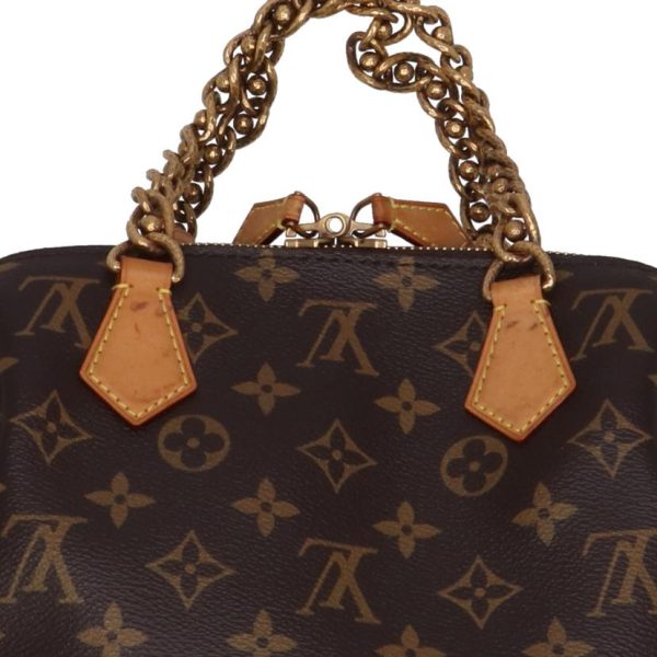 95582 8 Louis Vuitton Speedy Chain 20 Monogram Bag Brown