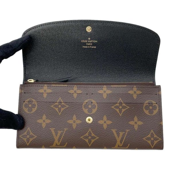 9563513 04 Louis Vuitton Portefeuille Emily Long Wallet Monogram Black