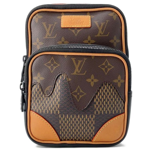 9563643 01 Louis Vuitton Damier Ebene Giant Amazon Sling Bag Brown