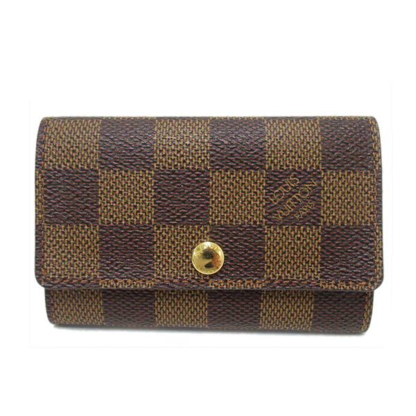 95679 1 Louis Vuitton Multicle 6 Key Holder Damier Ebene Brown