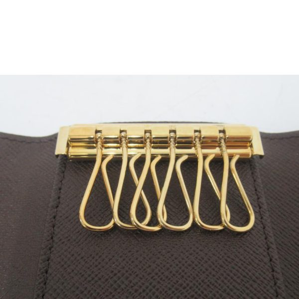 95679 5 Louis Vuitton Multicle 6 Key Holder Damier Ebene Brown