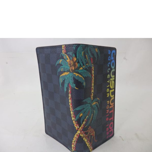 95710 2 Louis Vuitton Portefeuil Brazza Palm Tree Surf Damier Wallet Cobalt