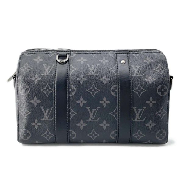 9571402 01 Louis Vuitton Monogram Eclipse Reverse City Keepall Bag Black