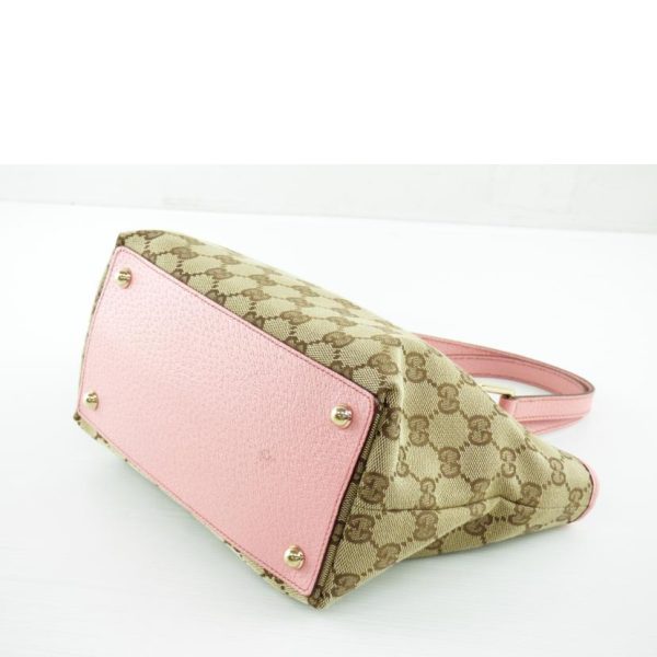 95753 3 Gucci GG Canvas Mini Tote Bag Beige