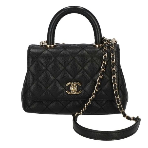 95794 1 Chanel Caviar Skin Coco Handle 2WAY Bag