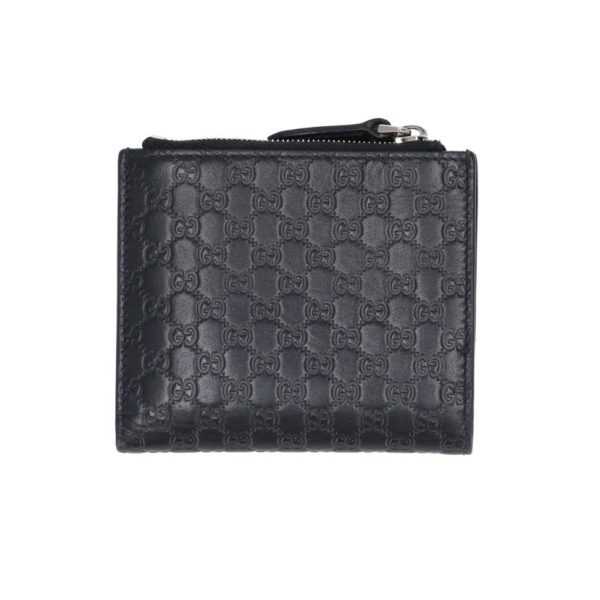 95835 2 Gucci Micro Guccissima Leather Bi Fold Wallet Black