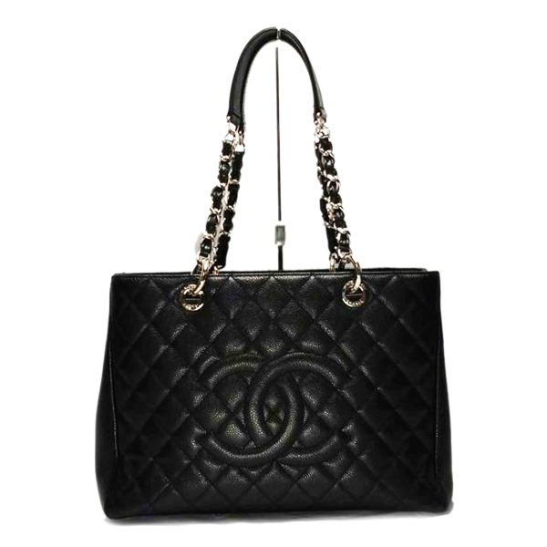 95864 1 Chanel Chain Matelassé Tote Bag Caviar Skin