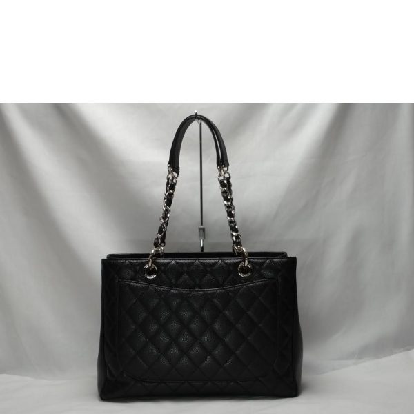 95864 2 Chanel Chain Matelassé Tote Bag Caviar Skin