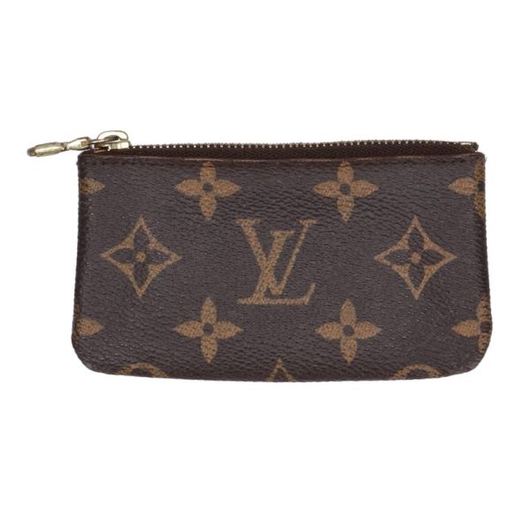 95869 1 Louis Vuitton Pochette Cle Monogram Key Pouch Brown