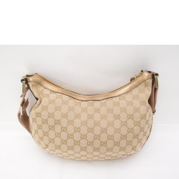 95933 2 GUCCI Shoulder Bag Gold GG Canvas Sherry Shoulder Bag Pink