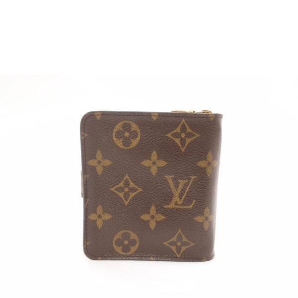 96008 2 Louis Vuitton Compact Zip Monogram Wallet Brown