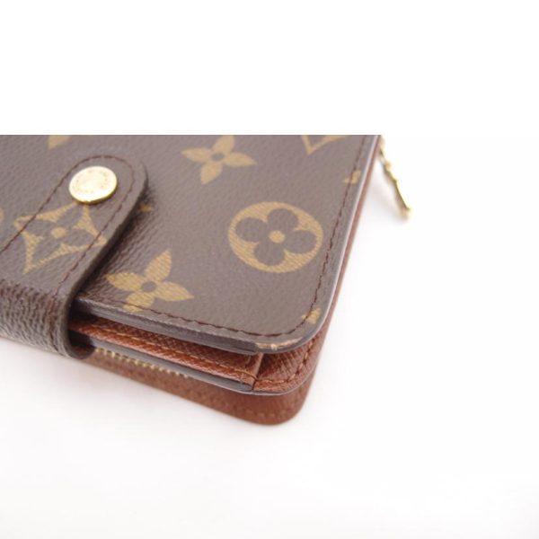 96008 7 Louis Vuitton Compact Zip Monogram Wallet Brown