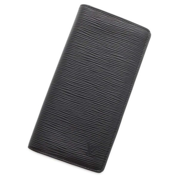 9606722 01 Louis Vuitton Epi Portefeuille Braza Long Wallet Black