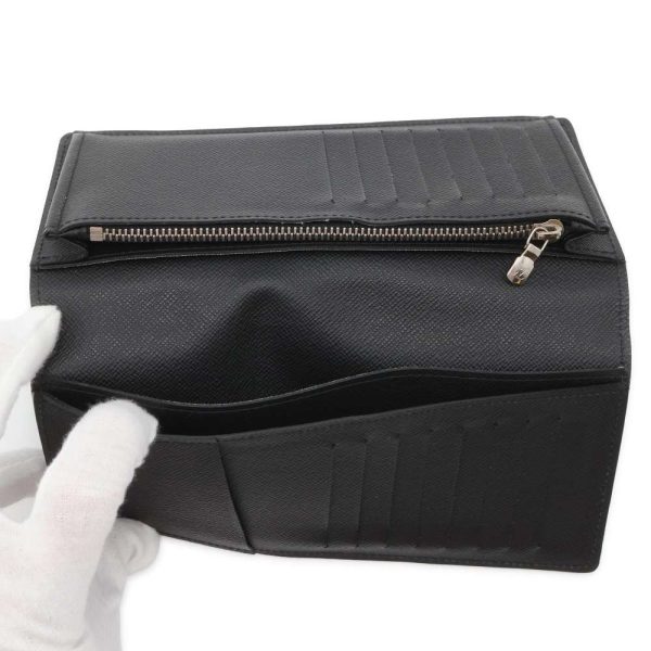 9606722 06 Louis Vuitton Epi Portefeuille Braza Long Wallet Black