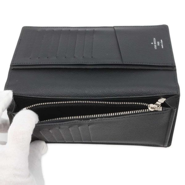 9606722 07 Louis Vuitton Epi Portefeuille Braza Long Wallet Black