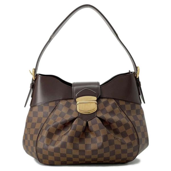 9607606 01 Louis Vuitton Damier Ebene Sistine MM Shoulder Bag Brown