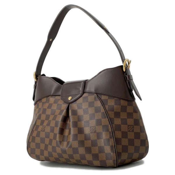 9607606 02 Louis Vuitton Damier Ebene Sistine MM Shoulder Bag Brown