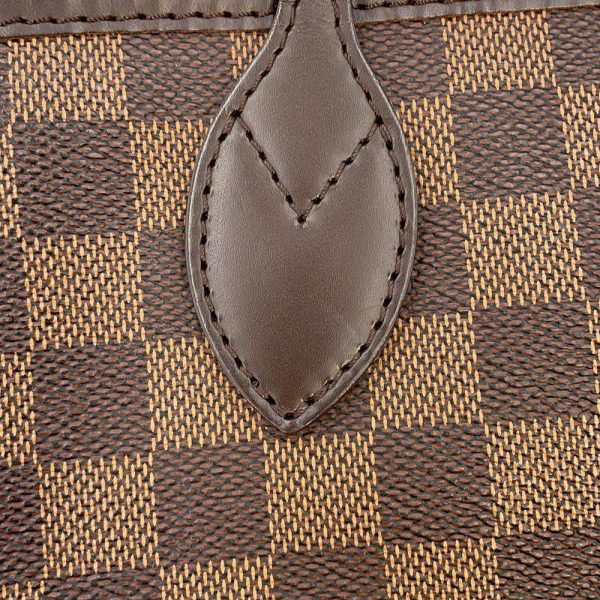 9607644 11 Louis Vuitton Damier Ebene Neverfull MM Tote Bag Brown