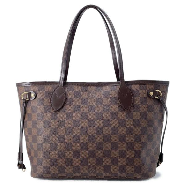 9607651 01 Louis Vuitton Damier Ebene Neverfull PM Tote Bag Brown