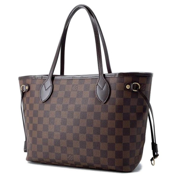 9607651 02 Louis Vuitton Damier Ebene Neverfull PM Tote Bag Brown