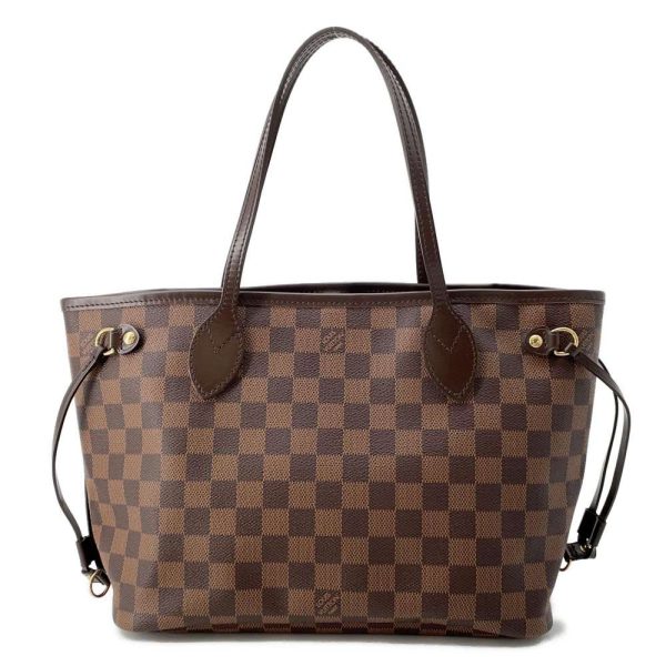 9607668 01 Louis Vuitton Neverfull PM Tote Bag Damier Ebene Brown