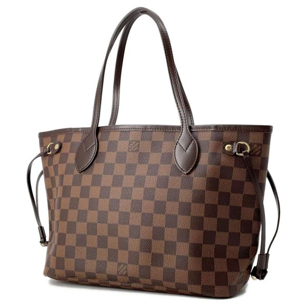 9607668 02 Louis Vuitton Neverfull PM Tote Bag Damier Ebene Brown