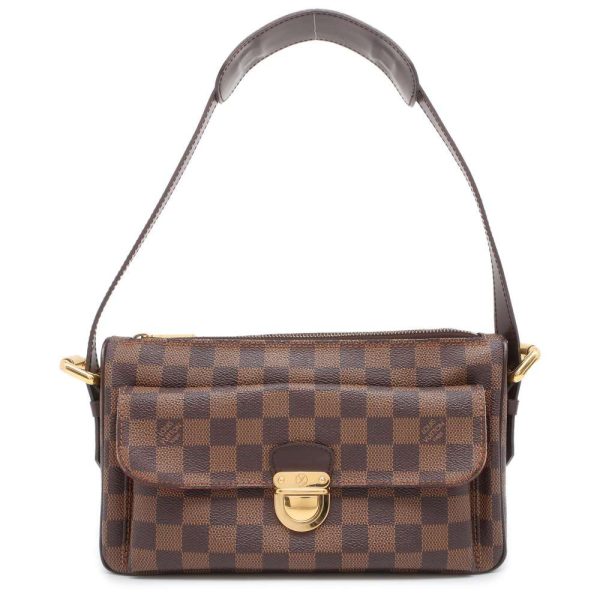 9607743 01 Louis Vuitton Damier Ebene Ravello GM Shoulder Bag Brown