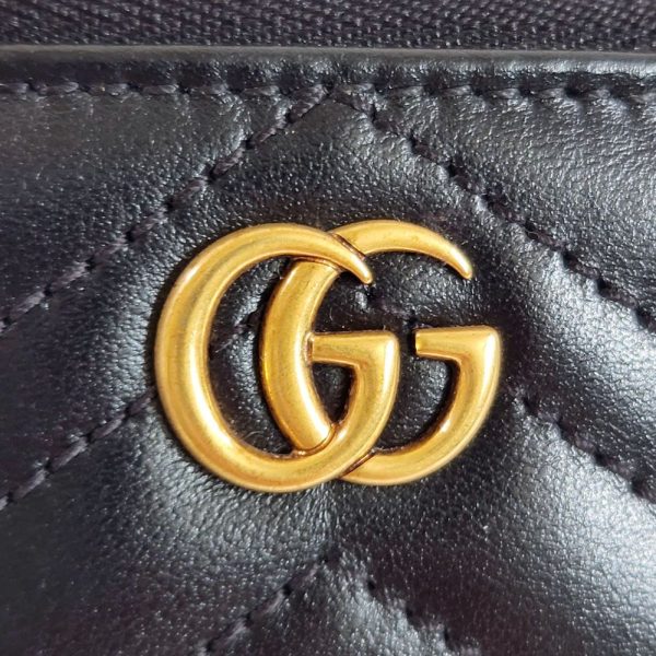 962 5 GUCCI Marmont Coin Case Leather Black