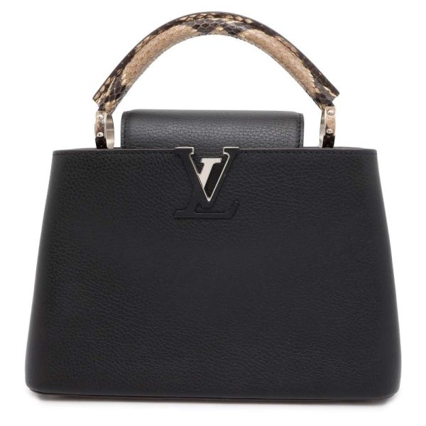 9625518 01 Louis Vuitton Capucines BB Handbag Taurillon Leather Black