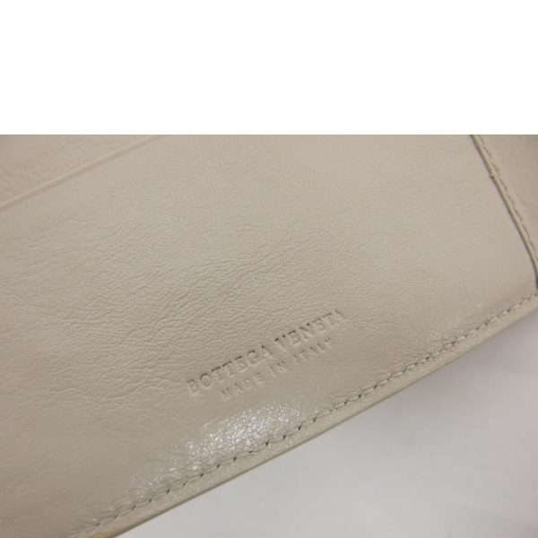 96331 11 Bottega Veneta Intrecciato W Hook Bifold Wallet Beige