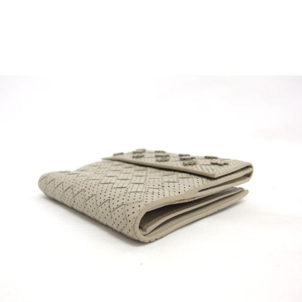 96331 3 Bottega Veneta Intrecciato W Hook Bifold Wallet Beige