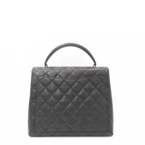 96404 2 Chanel Matelassé Handbag Caviar Skin Black